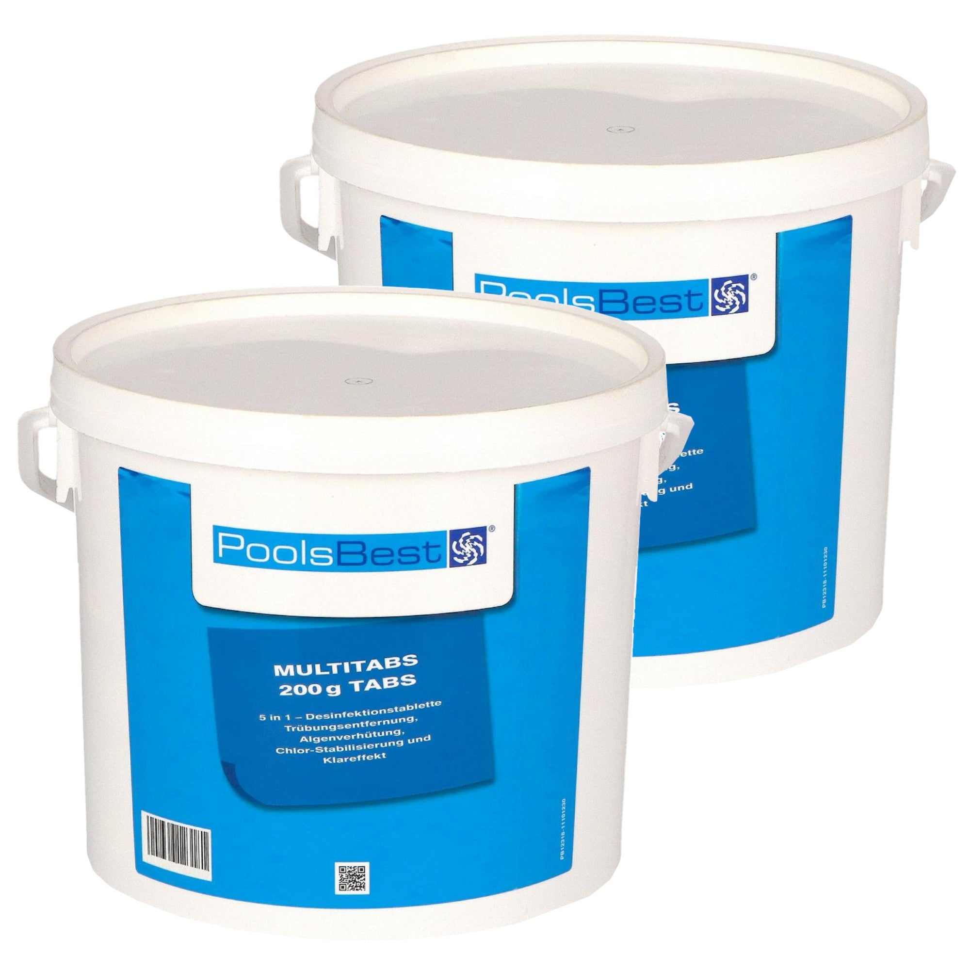 10 kg (2 x 5 kg) - PoolsBest® Chlor Multitabs 5 in 1, 200 g Tabs