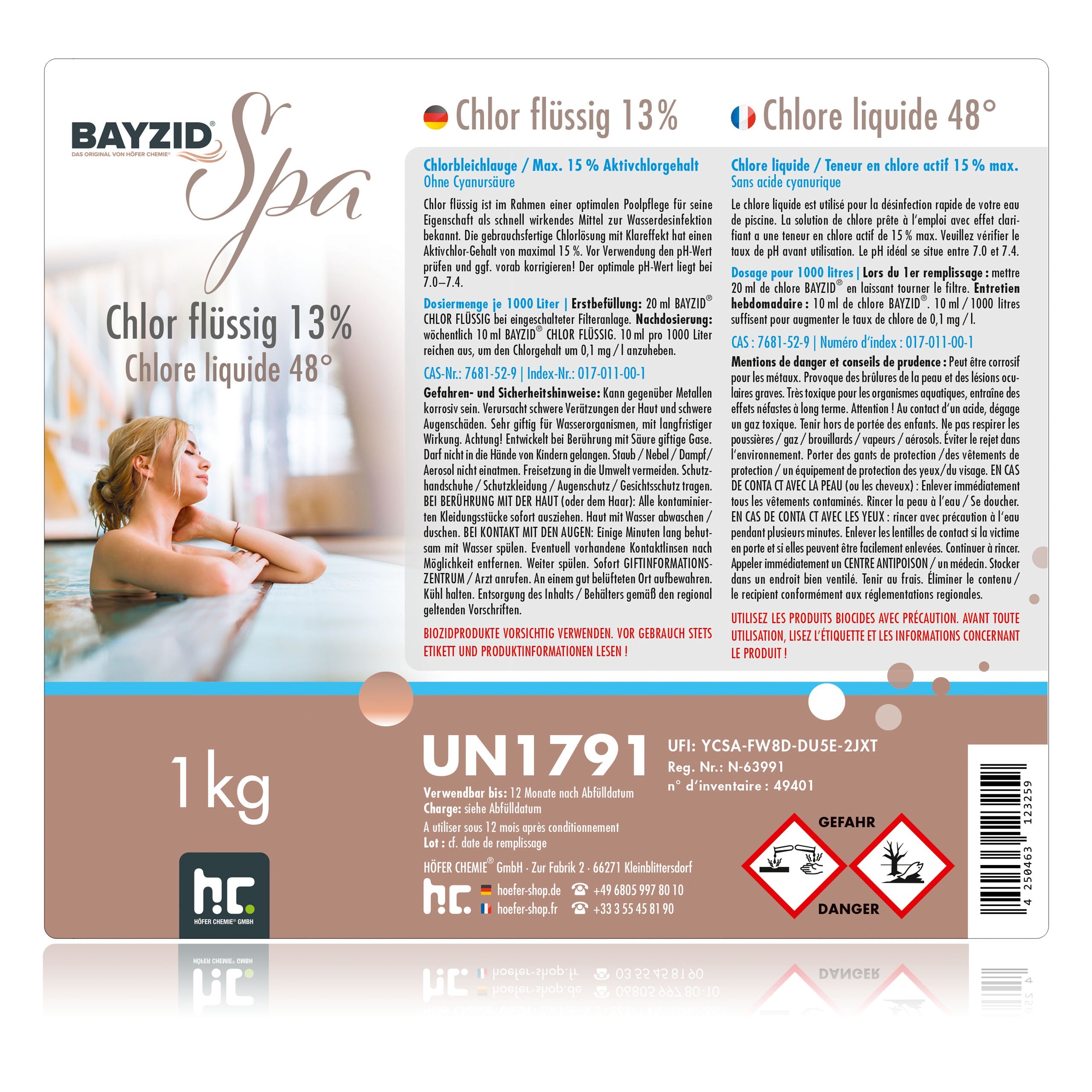 1 kg BAYZID® SPA Chlor flüssig
