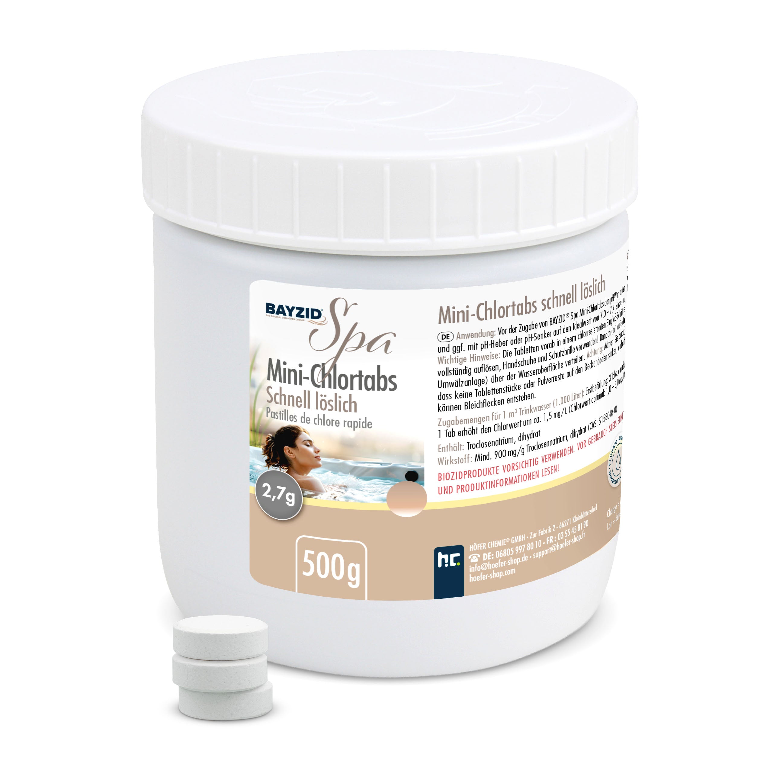 500 g BAYZID® SPA Mini - Chlortabs 2,7 g
