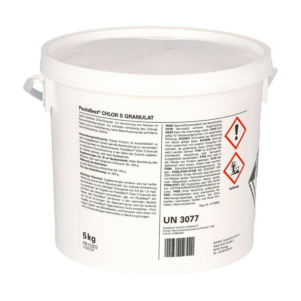 10 kg (2 x 5 kg) - PoolsBest® Chlorgranulat S schnelllöslich 56% Aktivchlor