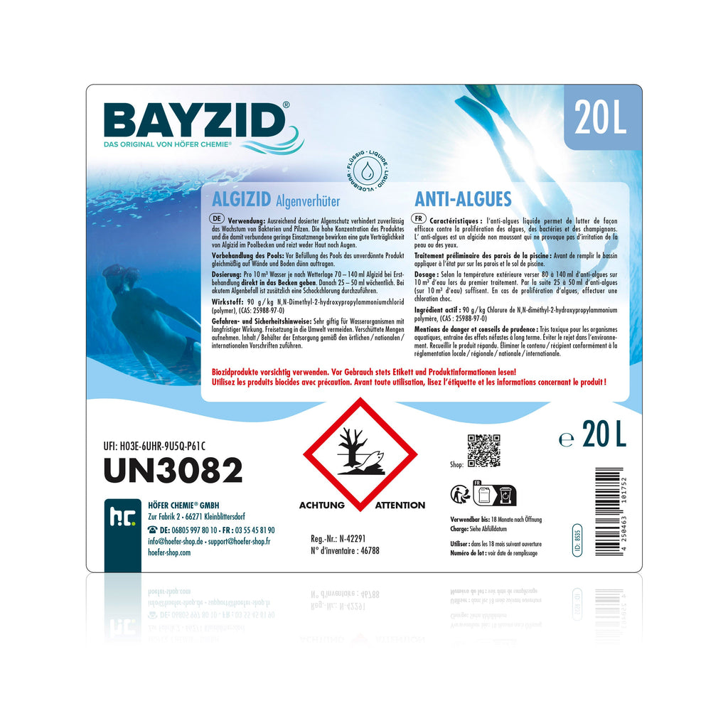 20 L BAYZID® Algizid Algenverhötung