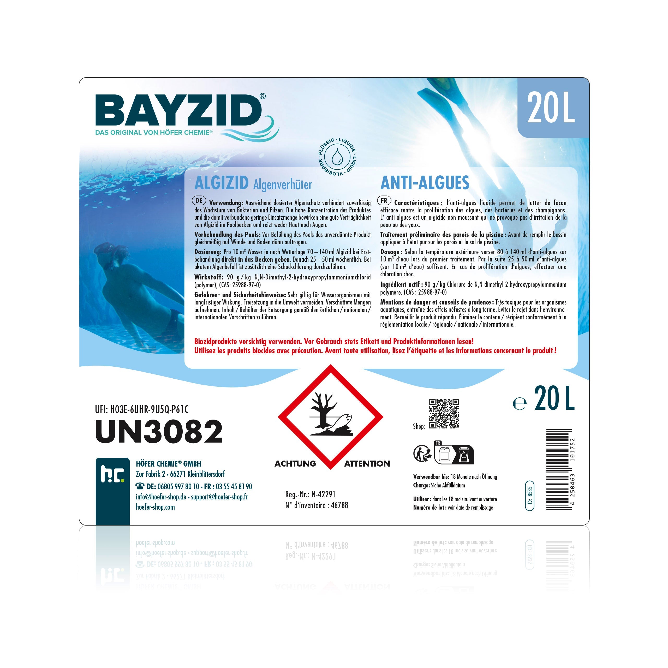 20 L BAYZID® Algizid Algenverhötung