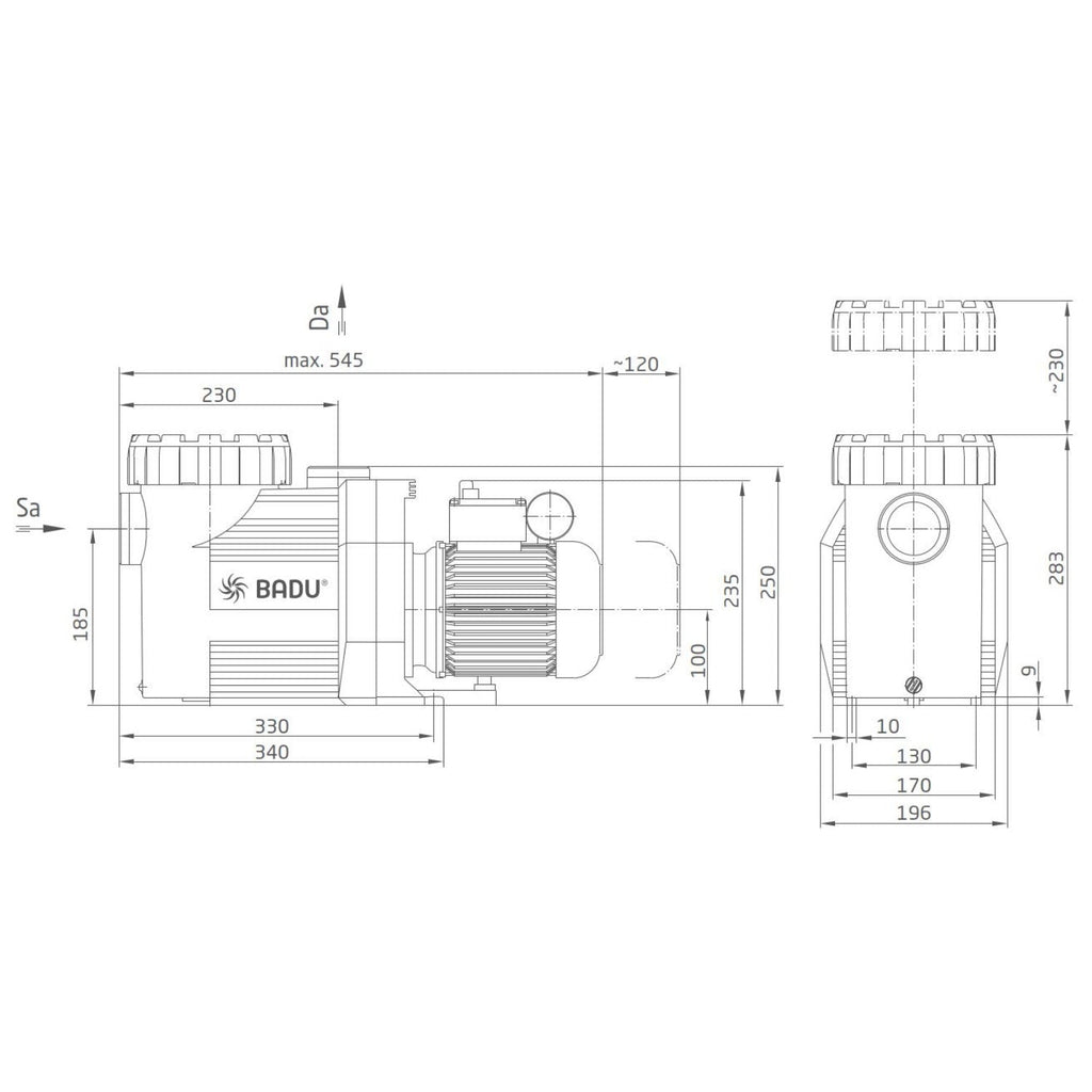 Speck Pumpe Badu Prime 7 m³/h bis 42m³ Wasserinhalt - 400V