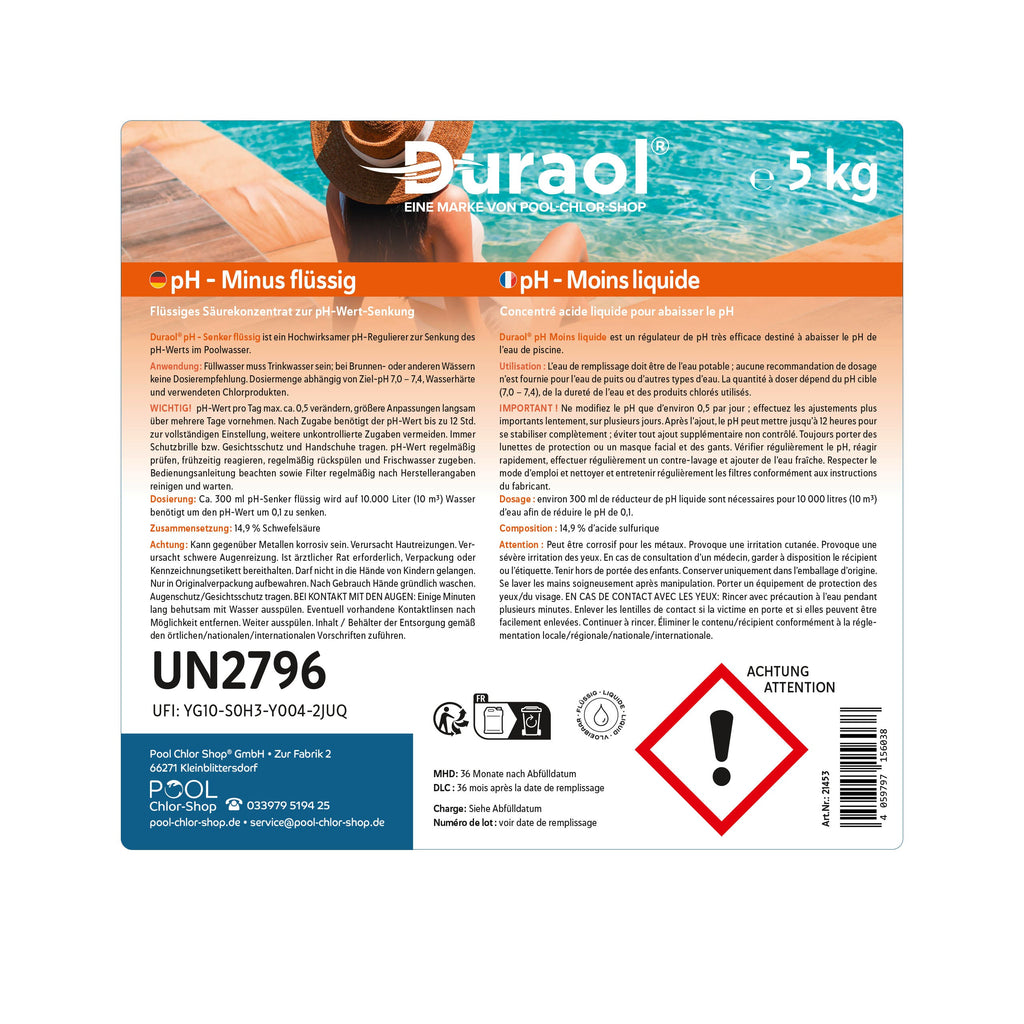 5 kg - Duraol® pH-Senker flüssig