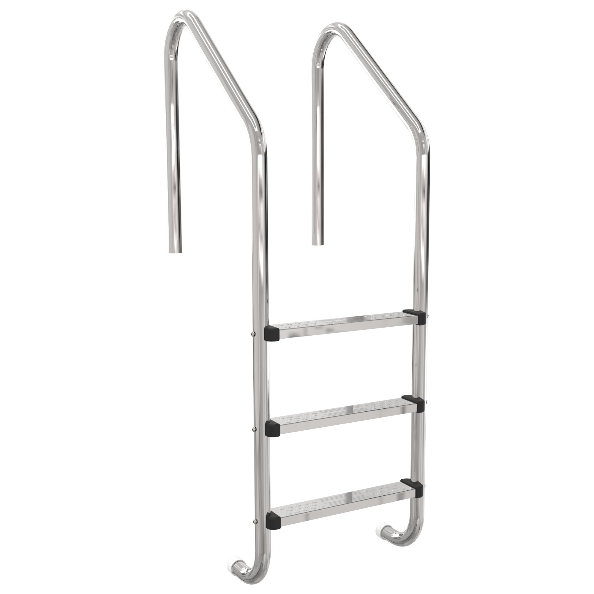 Einstiegsleiter BASIC weiter Holm 3-stufig V2A Edelstahl - B-Ware