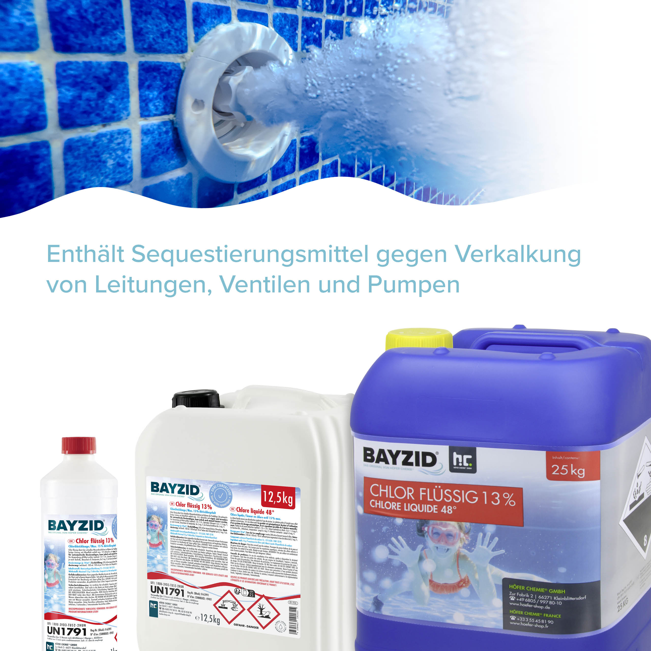 12,5 kg BAYZID® Chlor 13% flüssig