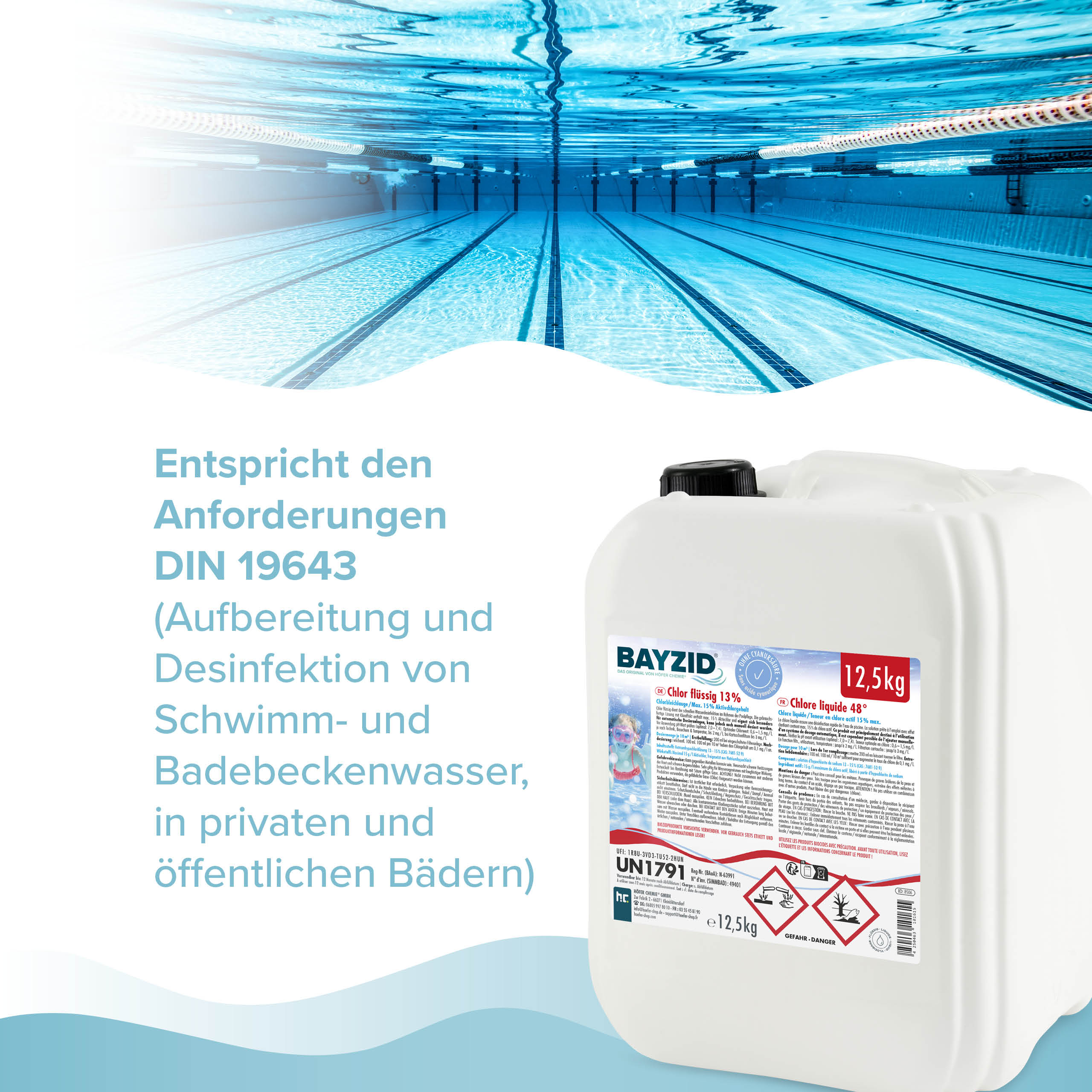 12,5 kg BAYZID® Chlor 13% flüssig