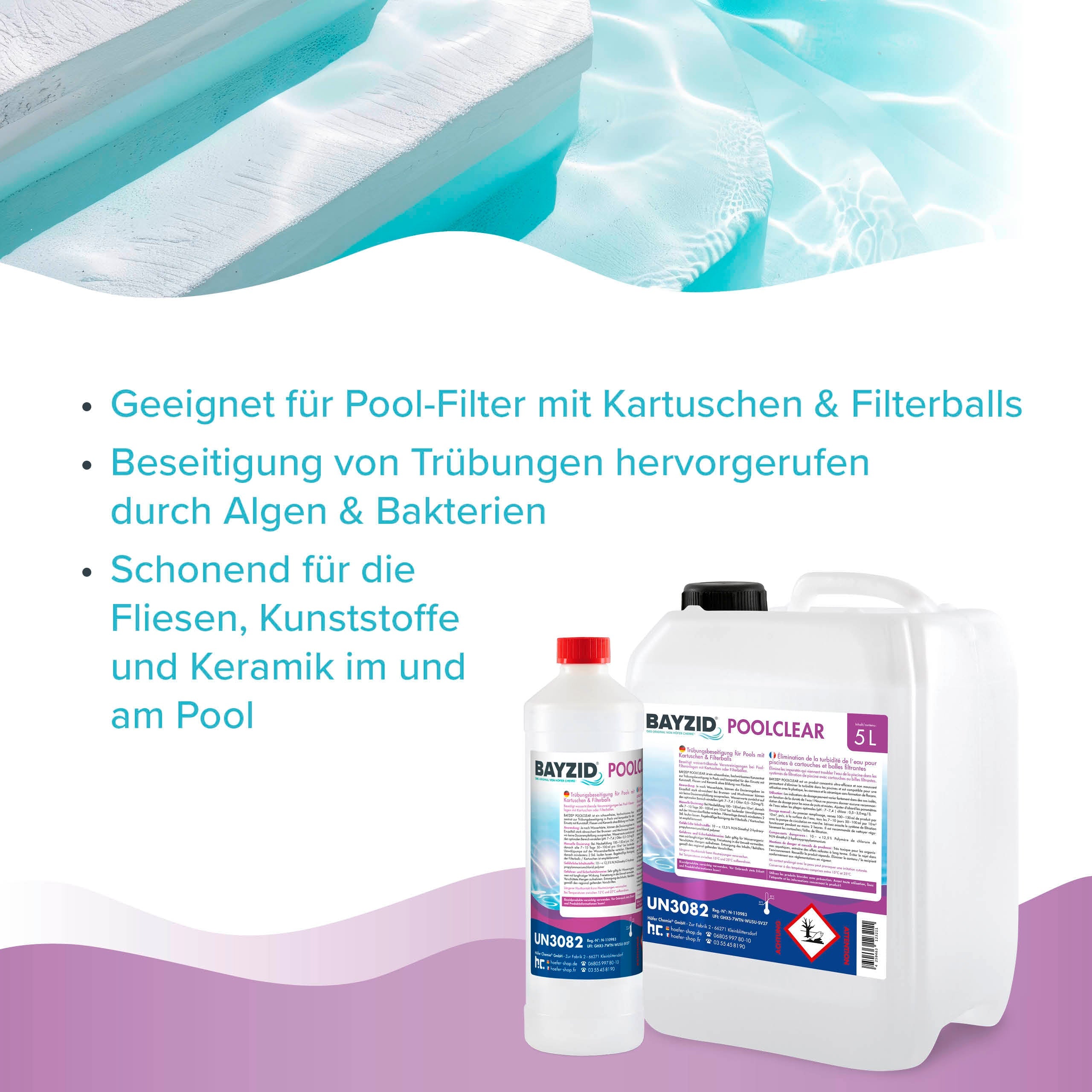 5 L BAYZID® Poolclear Trübungsbeseitigung