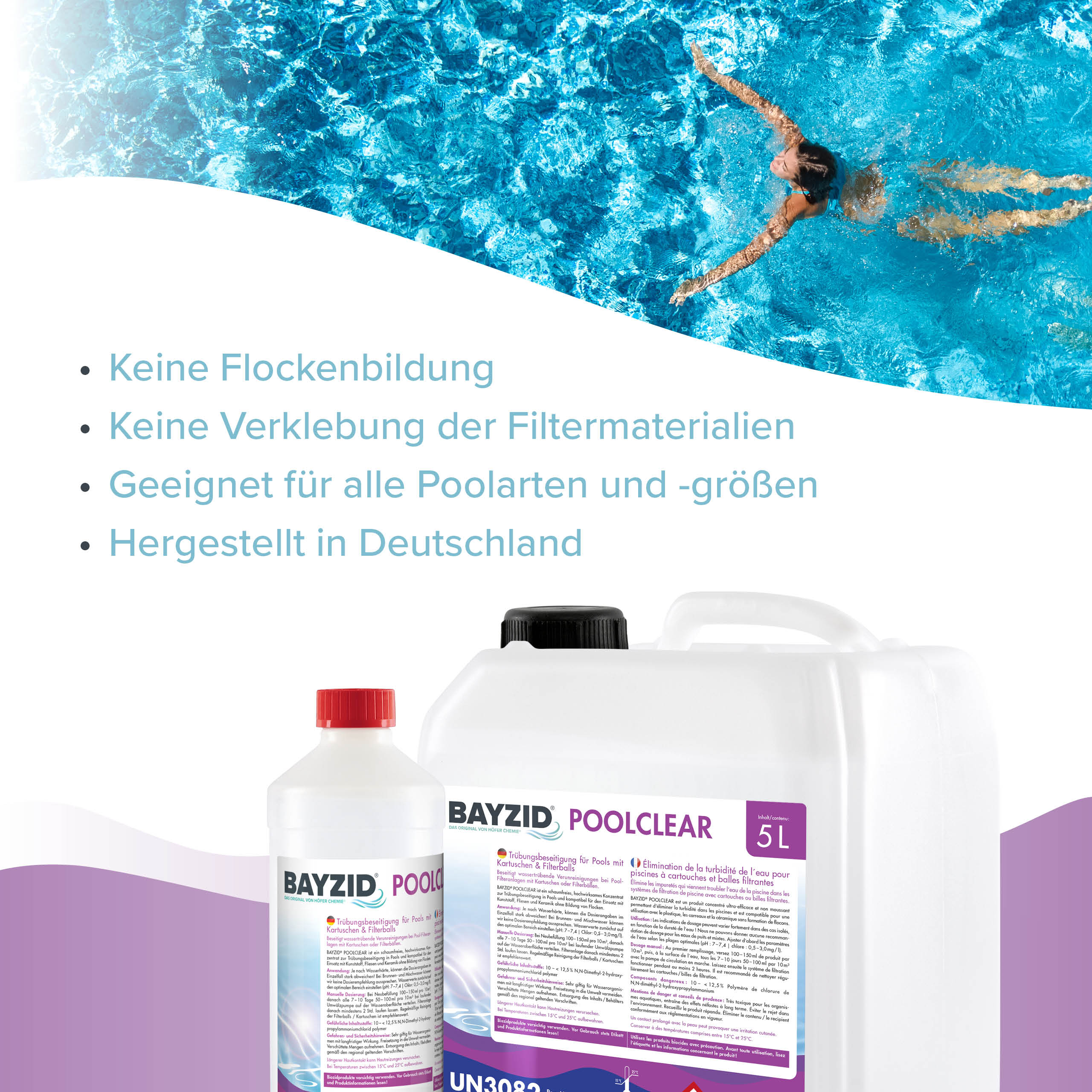 1 L BAYZID® Poolclear Trübungsbeseitigung