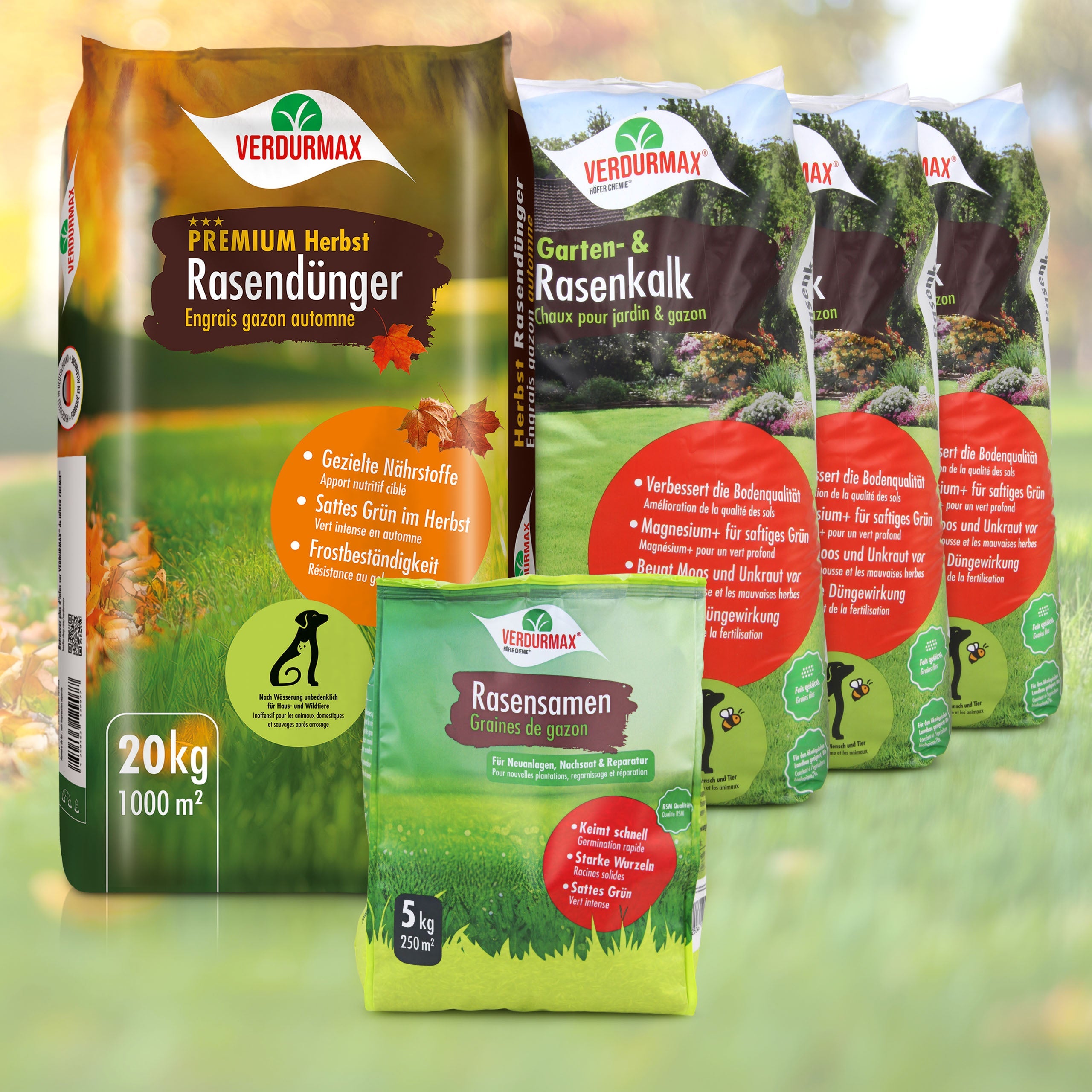 VERDURMAX® Herbst-Rasenpflege Komplett-Set
