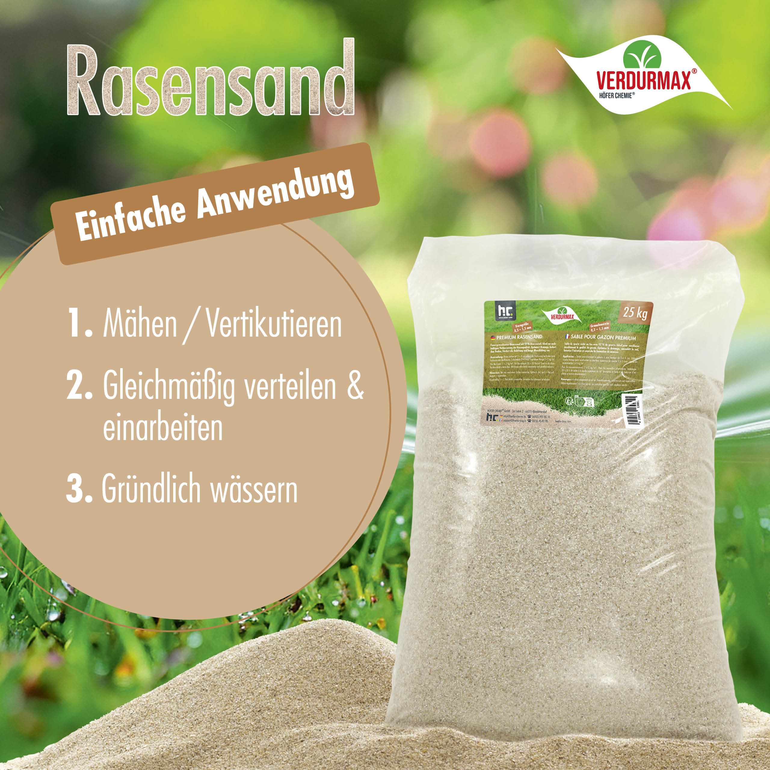 25 kg VERDURMAX® Rasensand