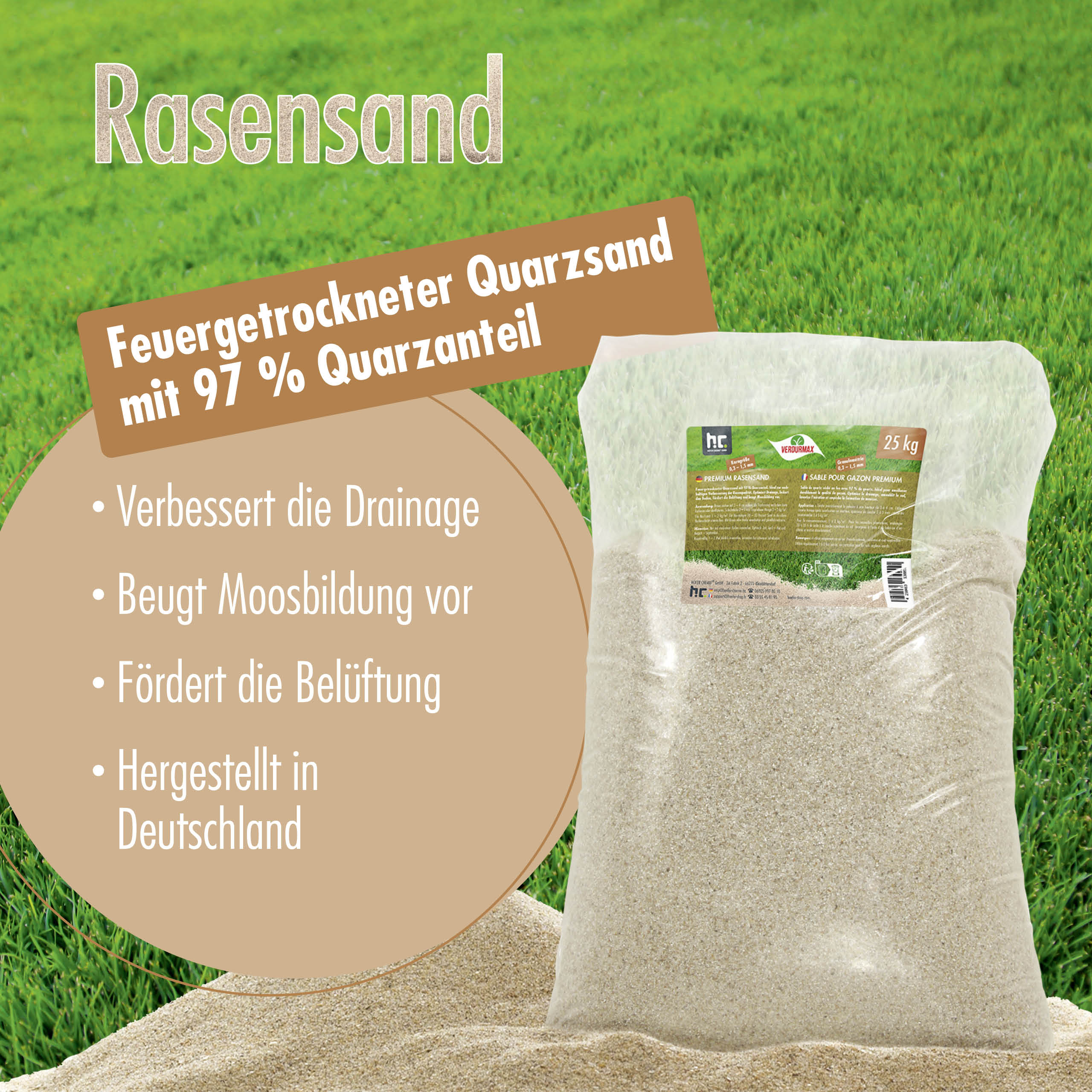 25 kg VERDURMAX® Rasensand