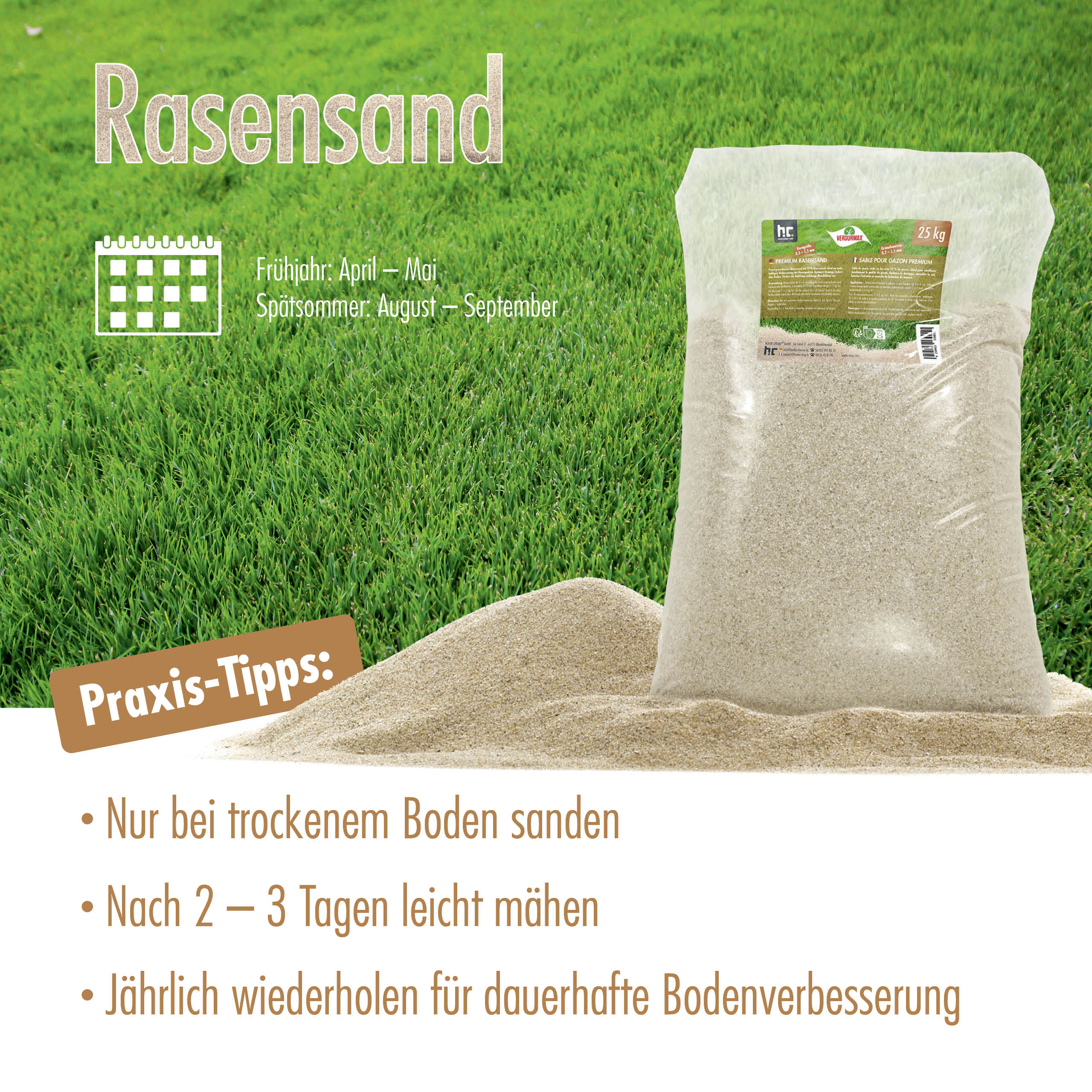 25 kg VERDURMAX® Rasensand