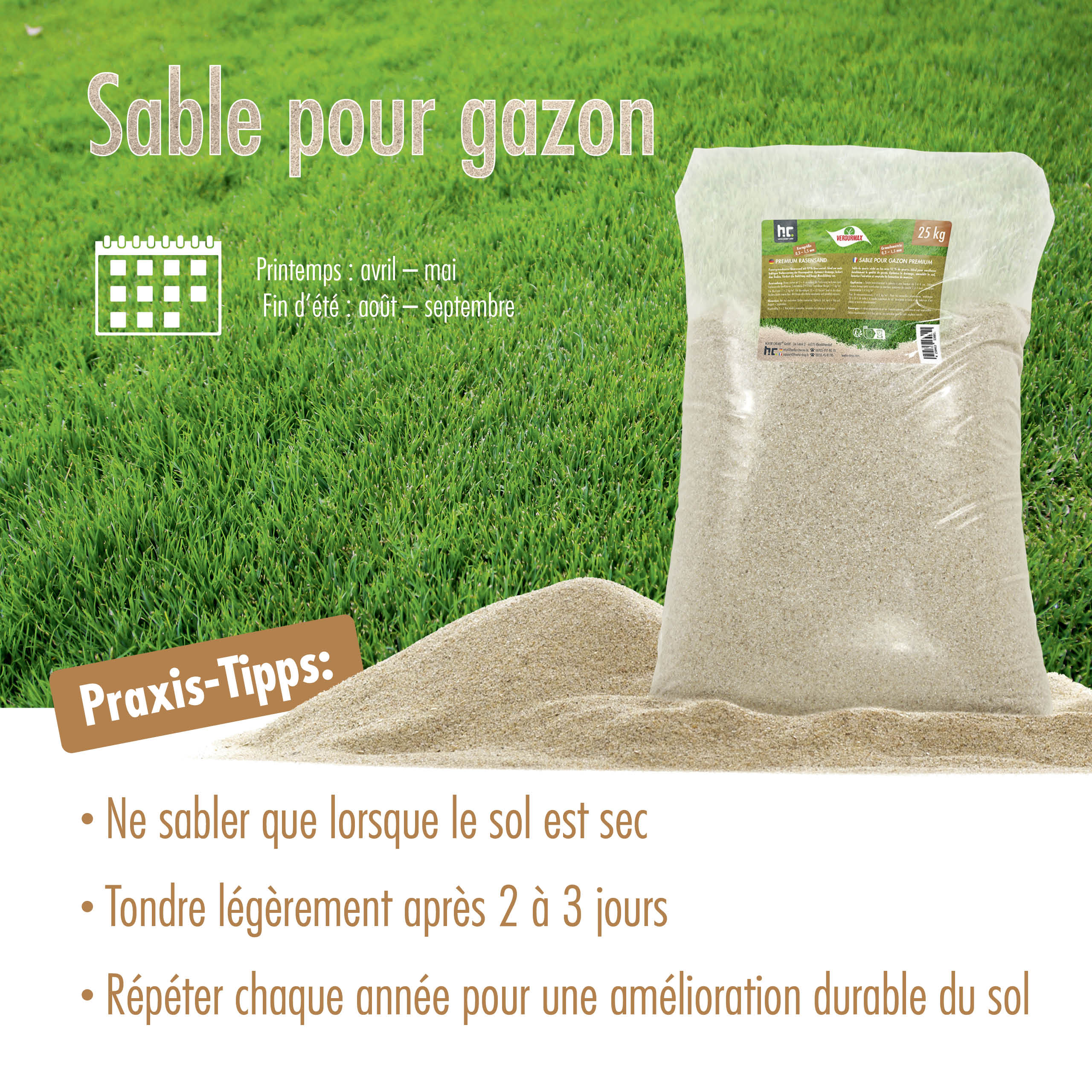 25 kg VERDURMAX® Rasensand