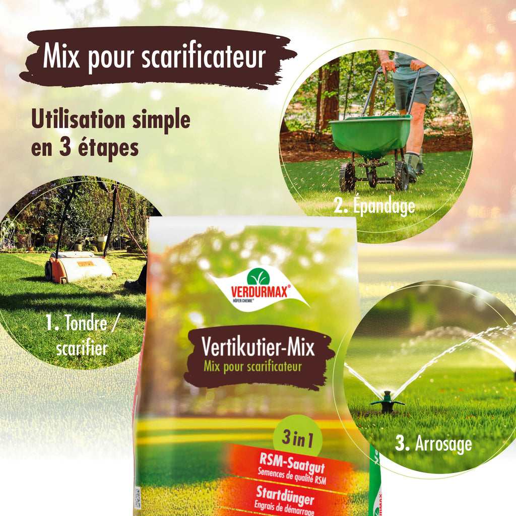 4 kg VERDURMAX® Rasendünger Vertikutier-Mix 3in1