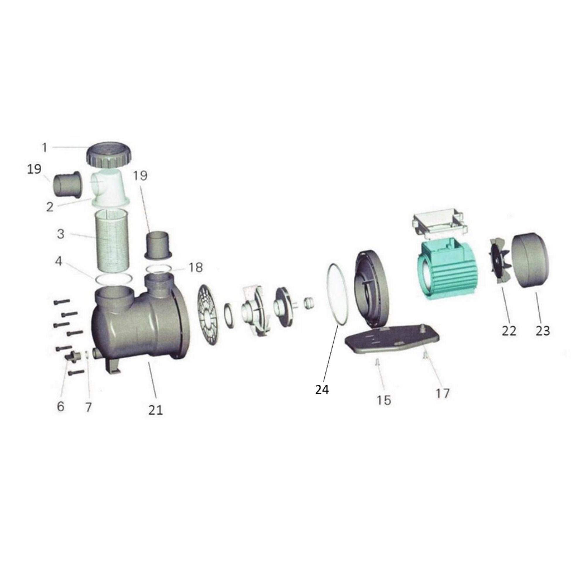 Laufrad für Poolpumpe SPS 75