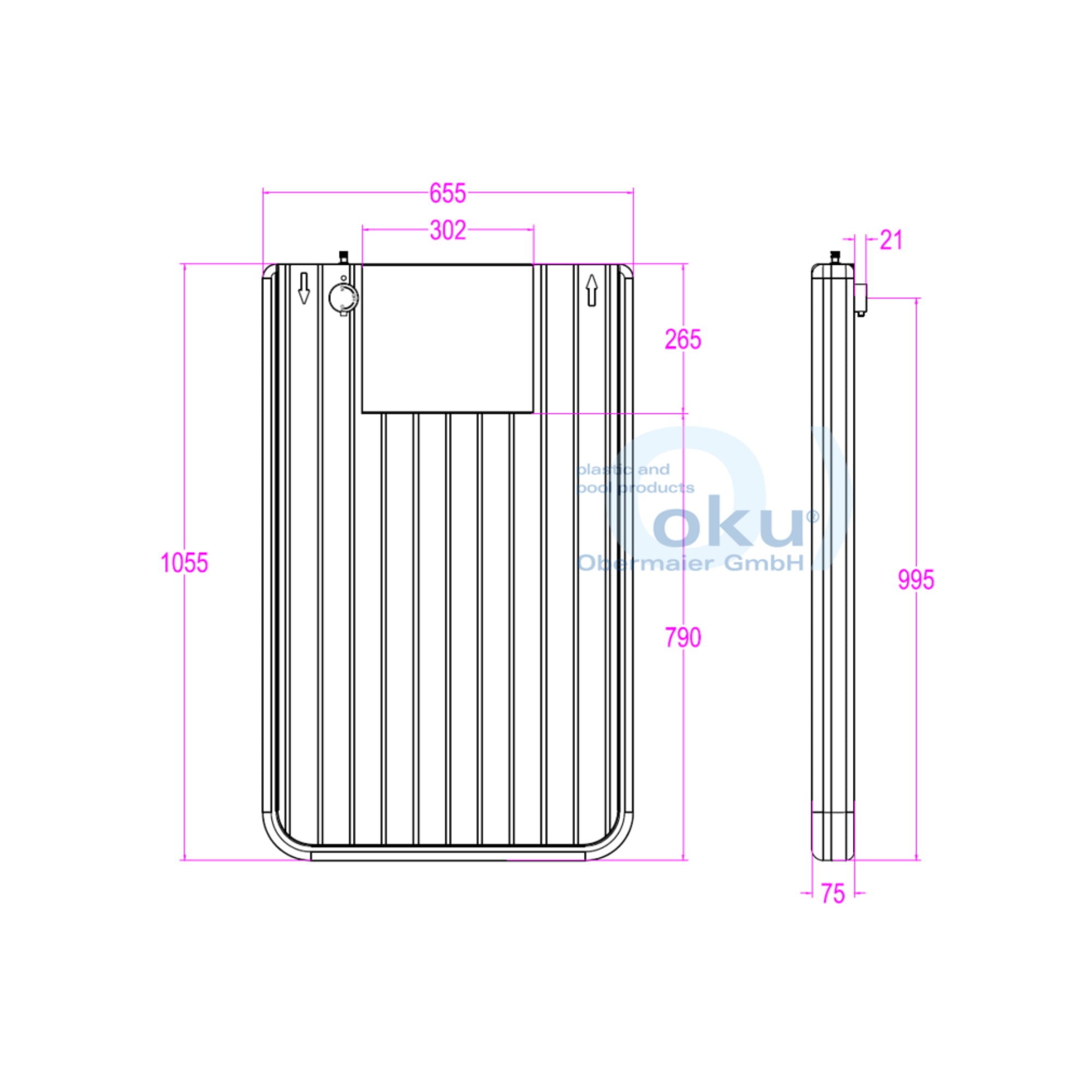 OKU Solarplattform für Solardusche OKU SOLAX