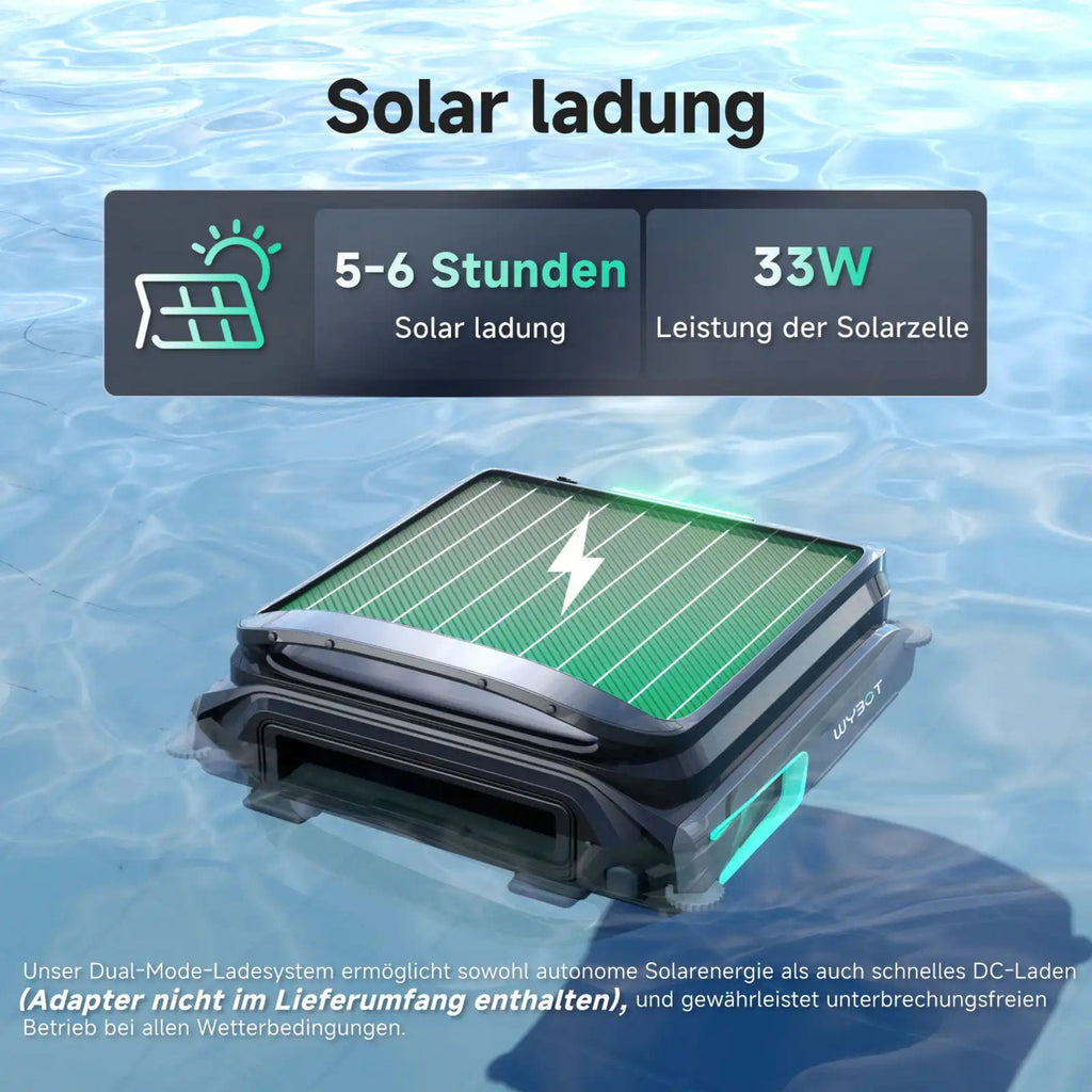 WYBOT F1 - Solar-Skimmer – Kabelloser Pooloberflächenreiniger mit Akku-Power