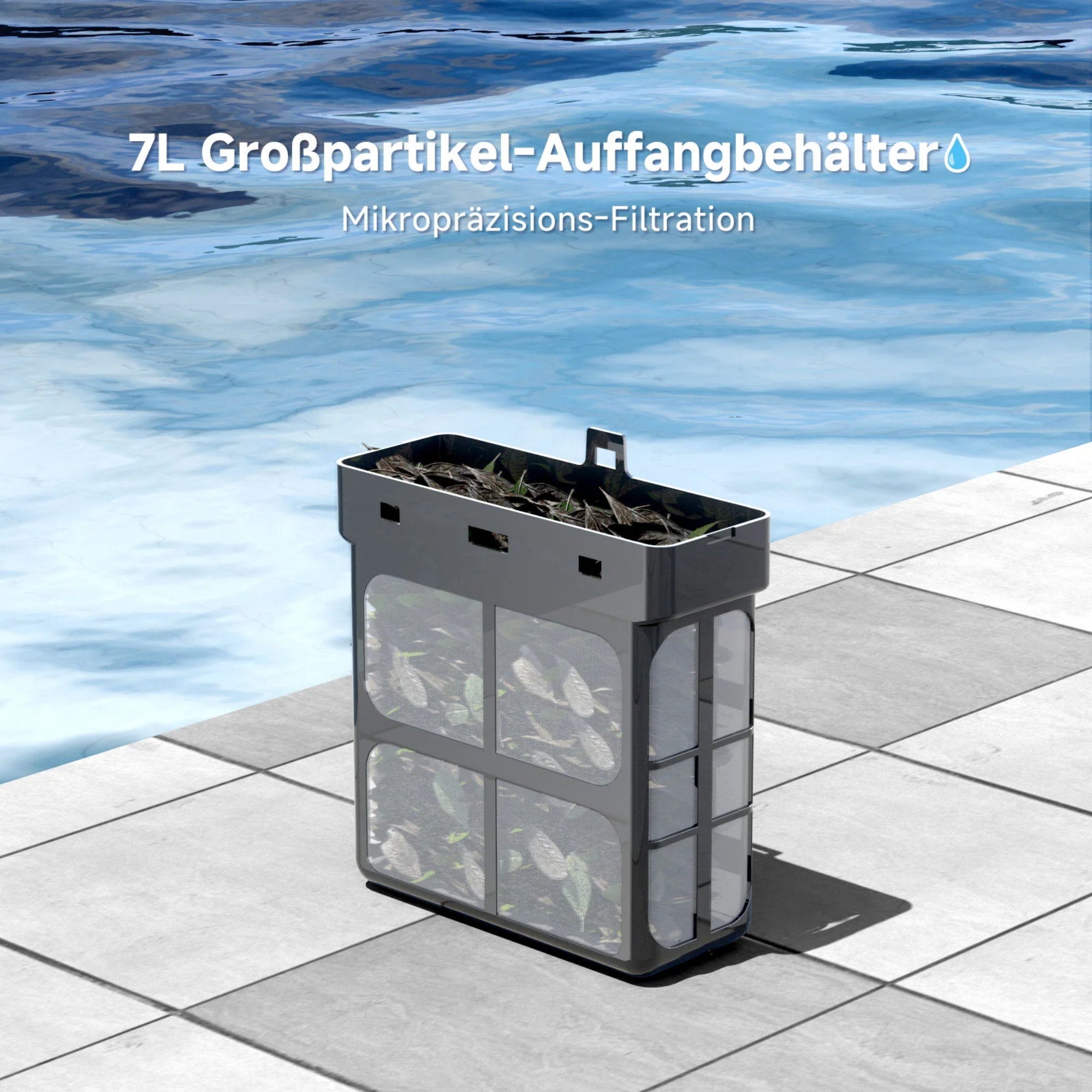 WYBOT F1 - Solar-Skimmer – Kabelloser Pooloberflächenreiniger mit Akku-Power