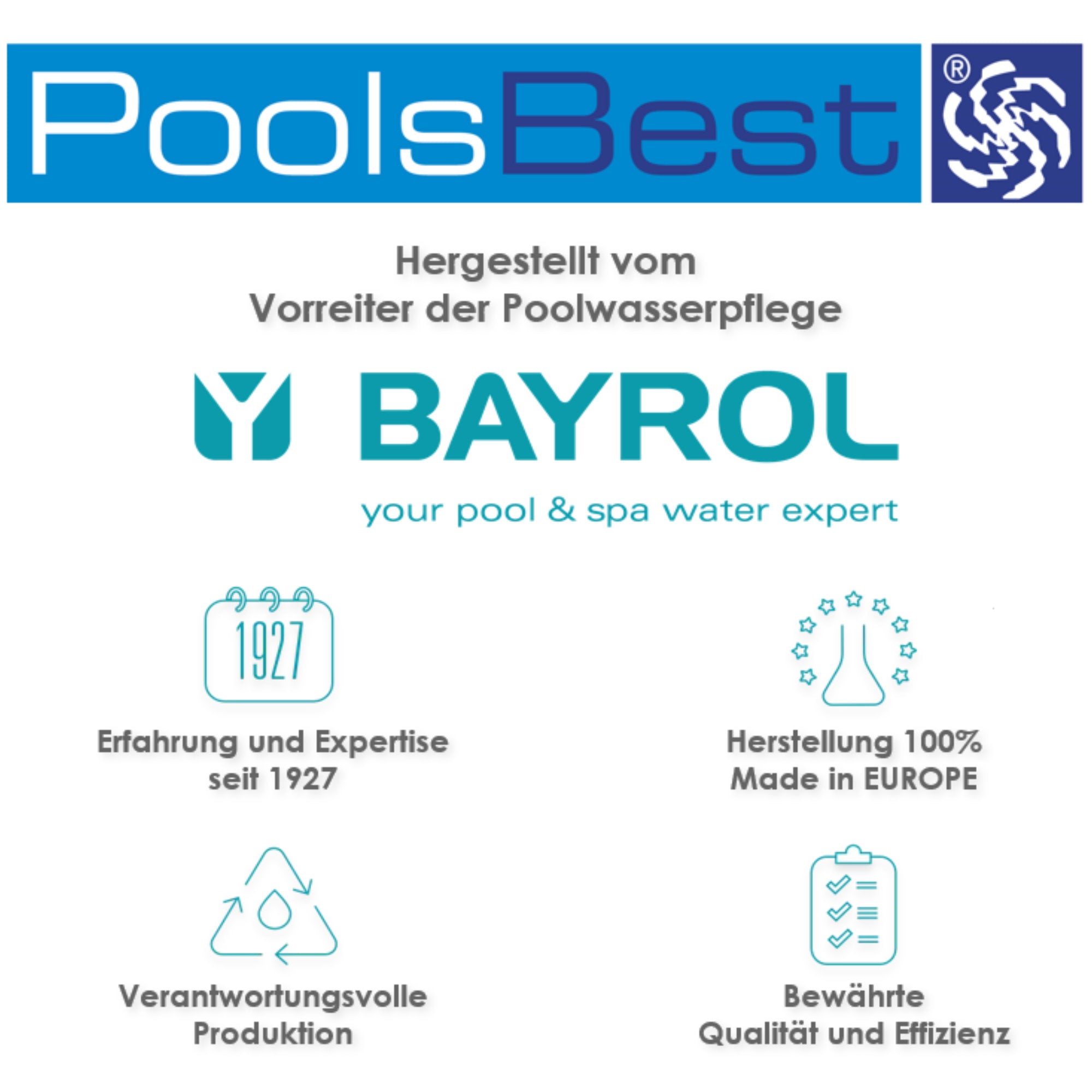 10 kg (2 x 5 kg) - PoolsBest® Chlor L 200g Tabletten 92% Aktivchlor langsamlöslich