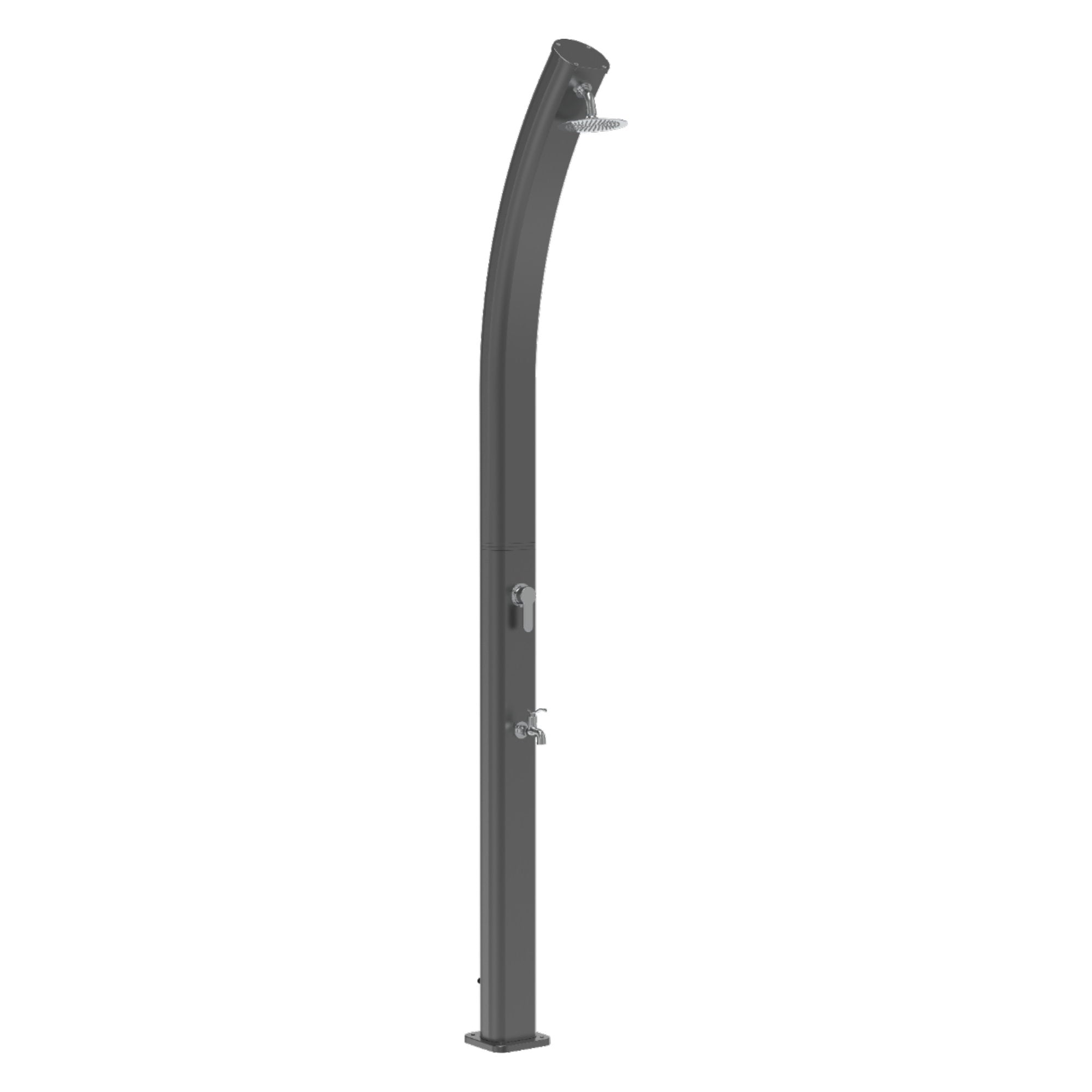 OKU SOLAX Curve Solardusche 25 L Aluminium mit Fußbrause